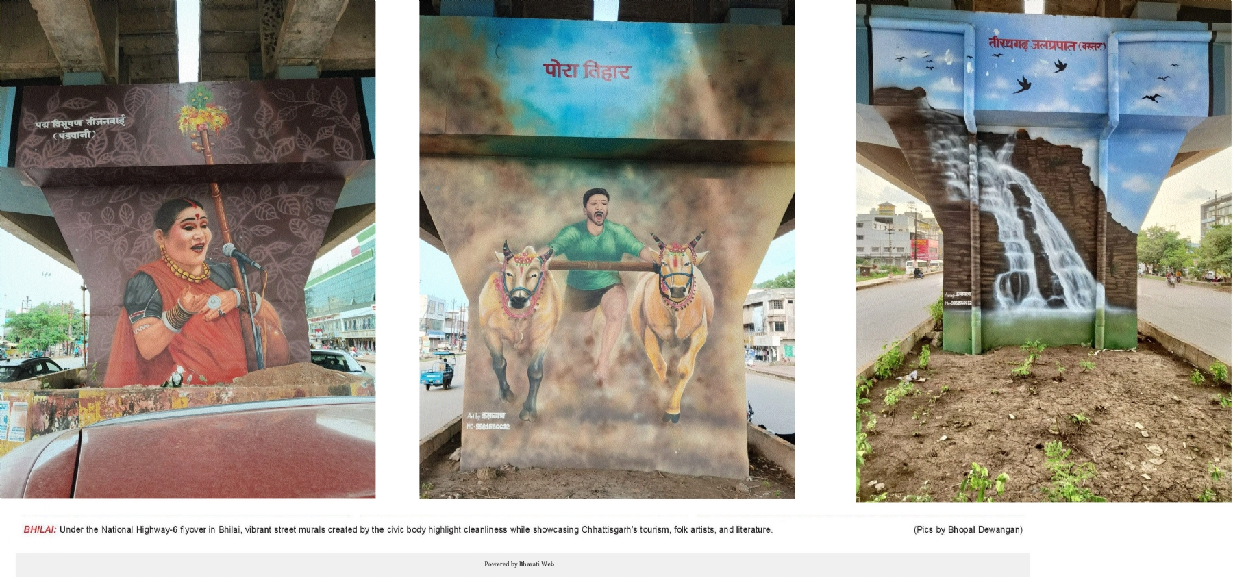 Bhilai City flyover paintings