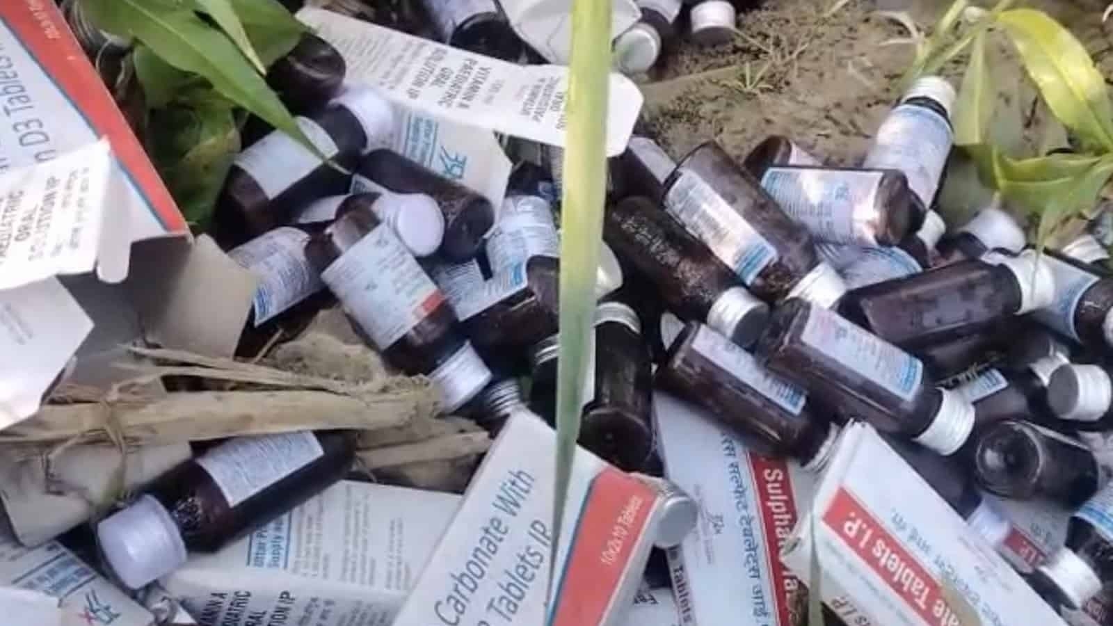 Large quantity of medicines found dumped in canal in UPs Jalaun probe ordered