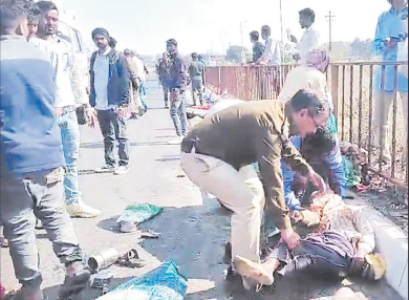 TWO KILLED, A DOZEN INJURED