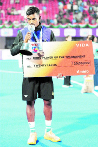 Hockey star of SAI NCOE Bhopal’s Amandeep to be a part of FIH Pro League, Wins Player of the Tournament Award in Hockey India League