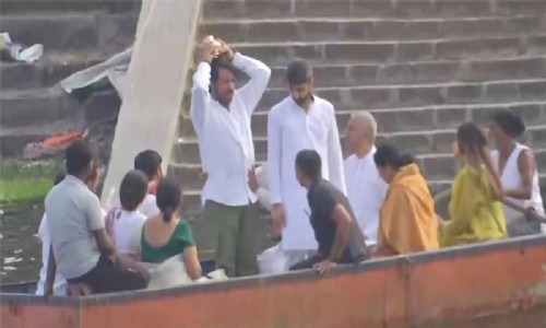 Ajit’s ashes immersed at confluence of two rivers