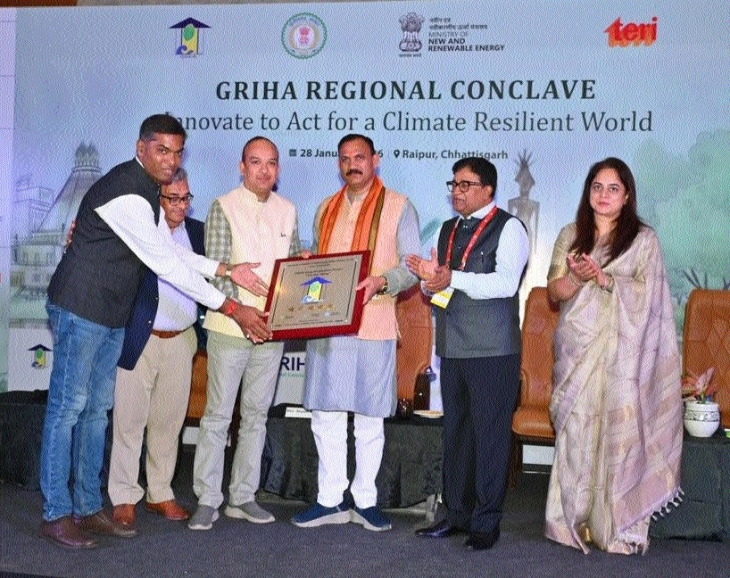 IIT Bhilai Phase-A Project awarded prestigious 5-Star GRIHA LD Rating