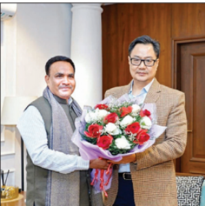 CG Waqf Board Chairman Dr Raj meets Minister Kiren Rijiju