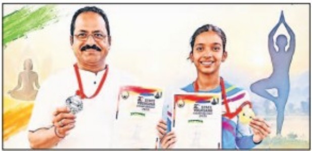 Father-daughter duo for national yoga meet