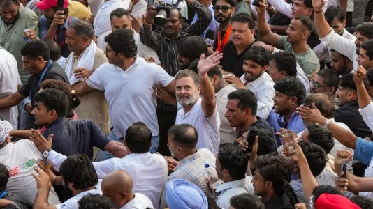 Rahul, Oppn MPs march to SC, file petition over irregularities in SIR