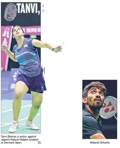Tanvi, Srikanth Advance Sindhu, Lakshya bow out