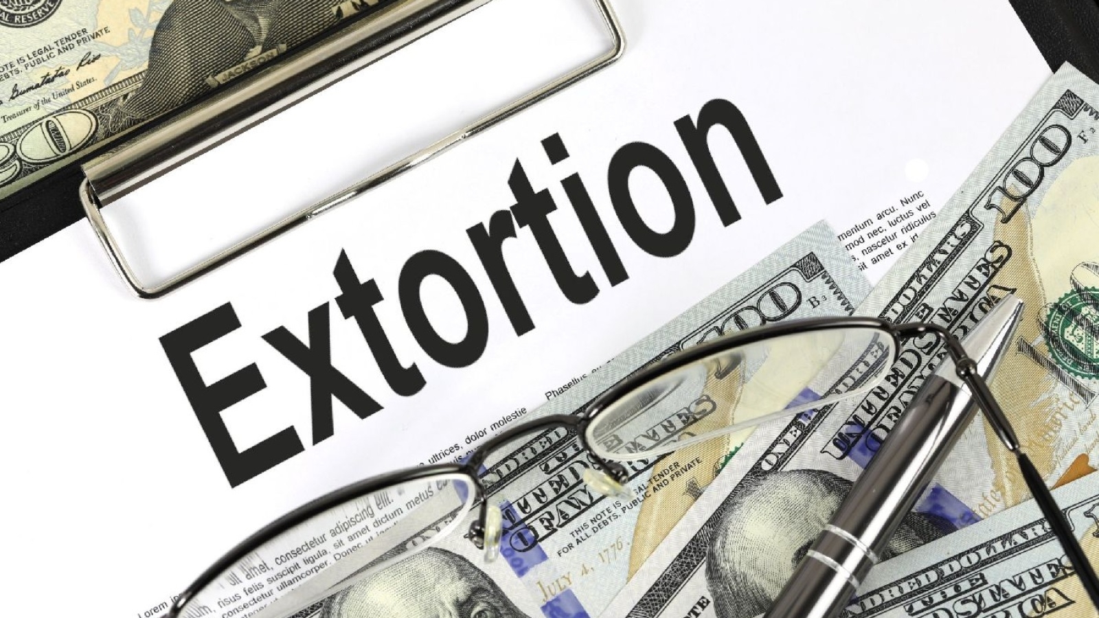 in extortion case