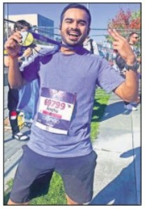 Anshu completes Berlin Marathon
