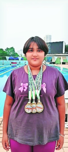 Para swimmer Tanya bags three State golds