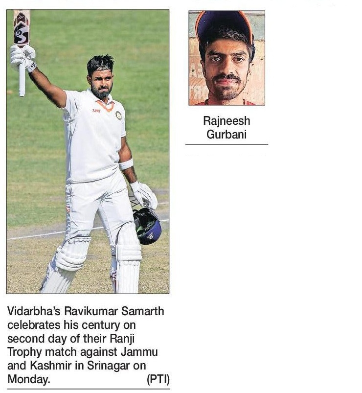 Samarths fighting 143 helps Vid take first innings lead