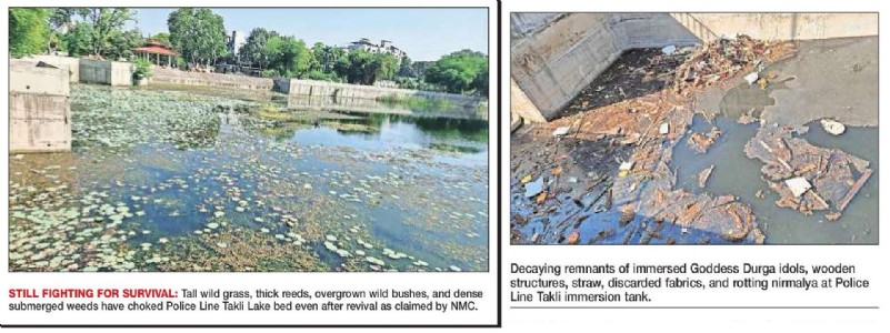 Over Rs 9 cr spent, Police Line Takli Lake still in a sorry state