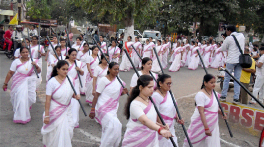 Rashtra Sevika Samiti take out two path sanchalans