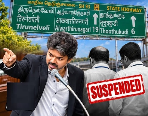 TN officials use Hindi on highway signboard Govt suspends them