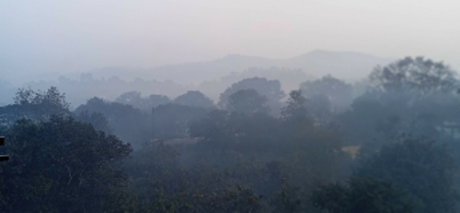 Overcast conditions prevail over city