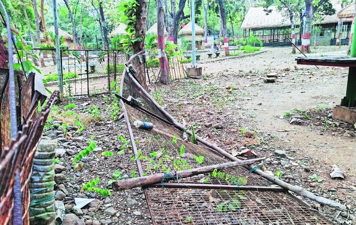 Worn-out play equipment awaits proper maintenance at Balodyan