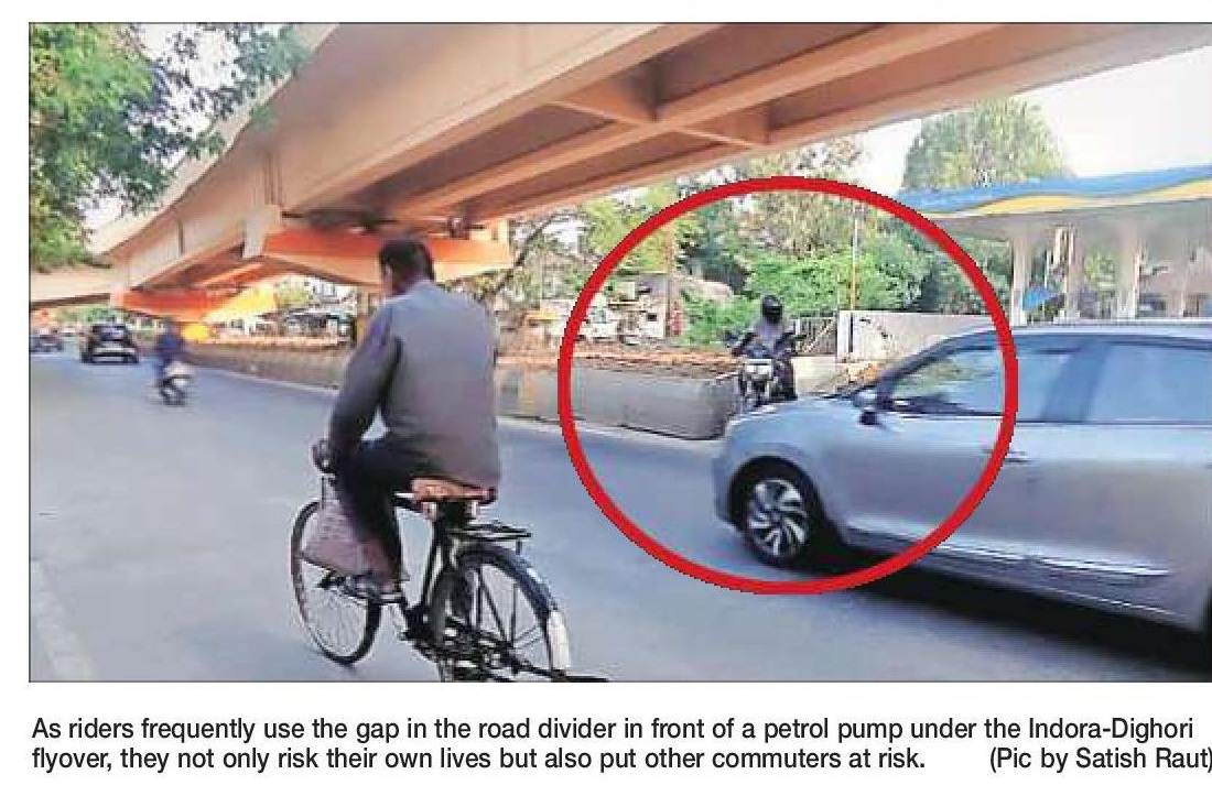 Gap in divider near Ashok Sq an invitation to mishap 