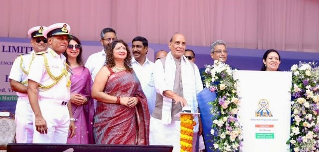 Rajnath launches Fleet Support Ship-1, ‘Surya’ at HSL in Vizag