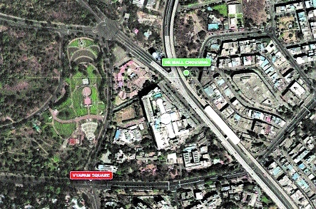 Five locations removed from