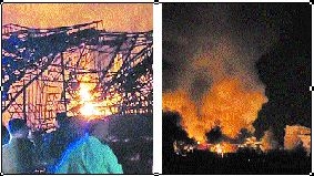 Cylinder blast in wedding reception