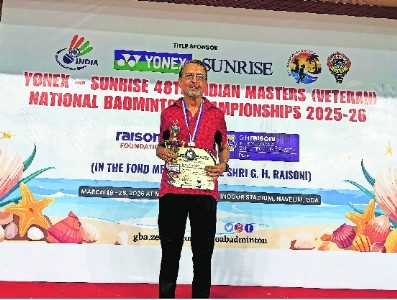 Twin medals for Mahajan in natl meet