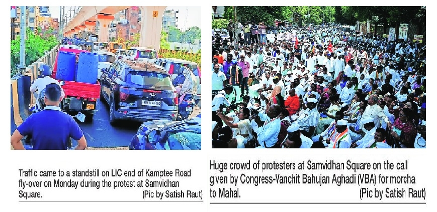 traffic on lic end of kamptee road