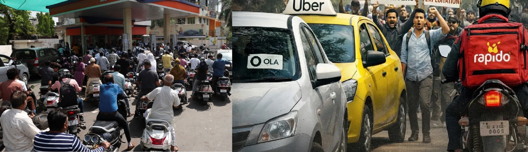 Citys Ola-Uber drivers hit hard as panic buying of fuel creates long queues at pumps