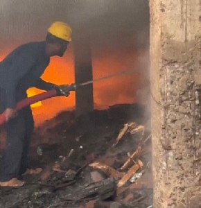 Furniture shops, factory gutted in massive fire in Adhartal