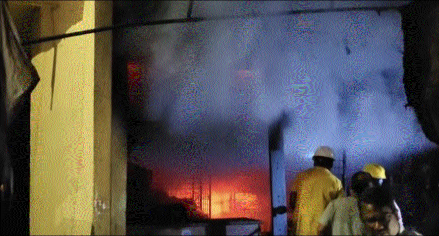 Goods worth lakhs gutted