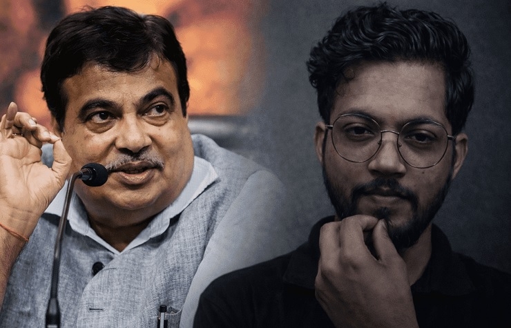 gadkari with mukesh mohan