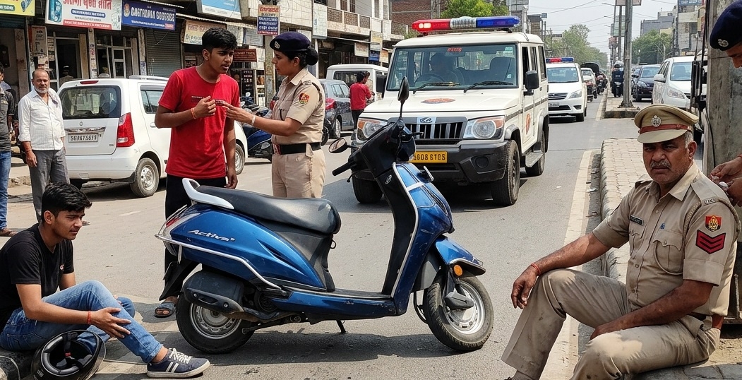 youths hit constable