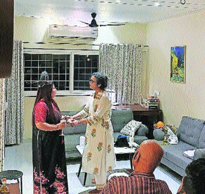 Sonal Trivedi-Malkan in her role as Purbi left and Bianca 