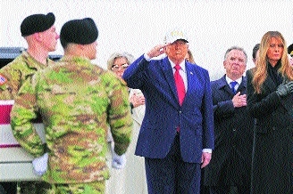 Trump honours six US