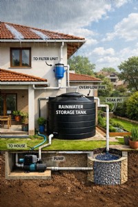 Distt admn to install rainwater harvesting systems, at major Government, private buildings across city