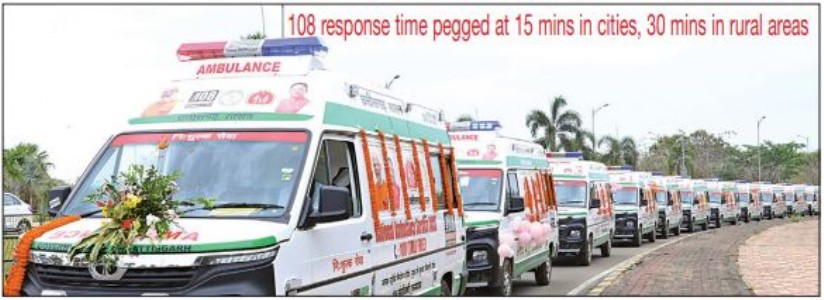 Major fillip to CG’s emergency healthcare, 370 hit roads in State
