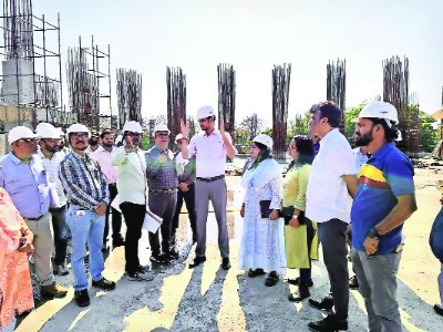 Mult-storied Nagpur Sports Hub taking shapeCollector Kumar Ashirwad reviews construction works at Div Sports Complex