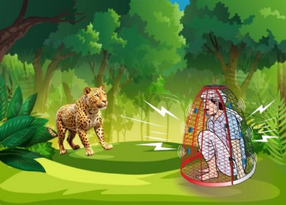 RTMNU researchers invent cage for humans to reduce man-animal conflict