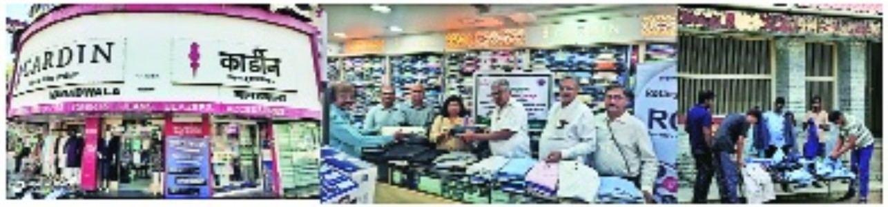Rotary Club Nagpur and Cardin showroom Dharampeth launch clothes donation drive