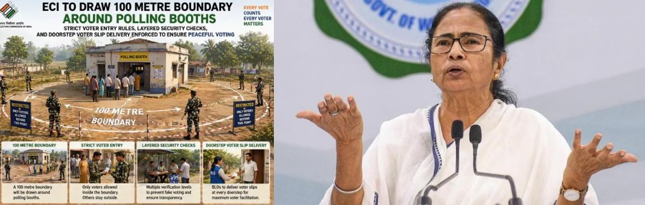 Only voters allowed within 100 metres of polling stations in WB: EC