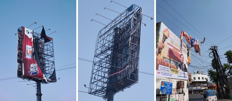 City streets littered with deadly billboards