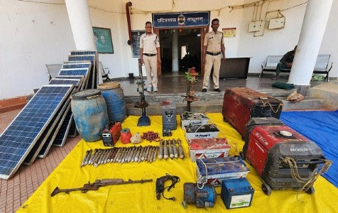Massive Naxal cache unearthed, Security forces recover explosives, BGL shells and logistics equipment from underground bunker