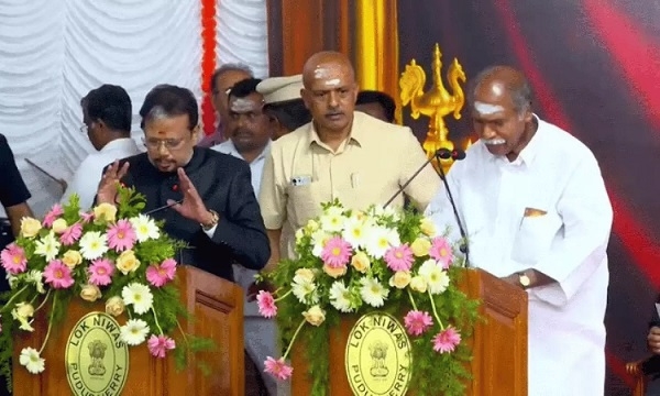 Rangaswamy takes oath