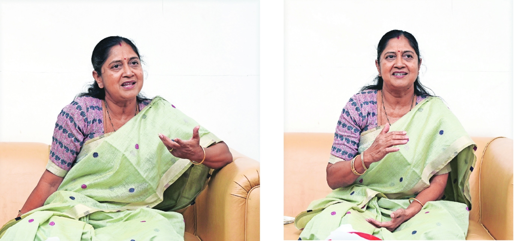 Mayor Neeta Thakre interacting with The Hitavada
