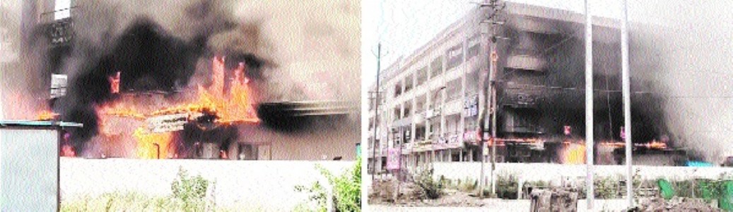 Massive blaze erupts in four-storey commercial complex on Bhanpur Road, Electronics, furniture, AC units worth lakhs destroyed in inferno