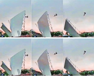 Man thrown 50 ft into 