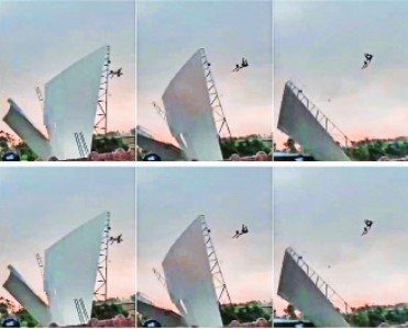 Man thrown 50 ft into air