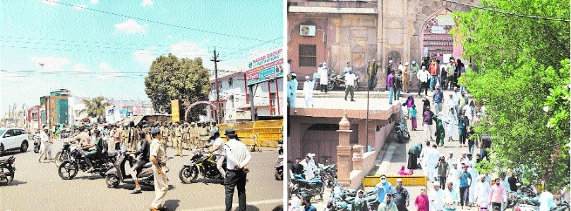 Friday namaz concludes peacefully amid massive security vigil in city, Collaborative efforts by the police and community leaders ensured calm following recent communal sensitivities in the Old City