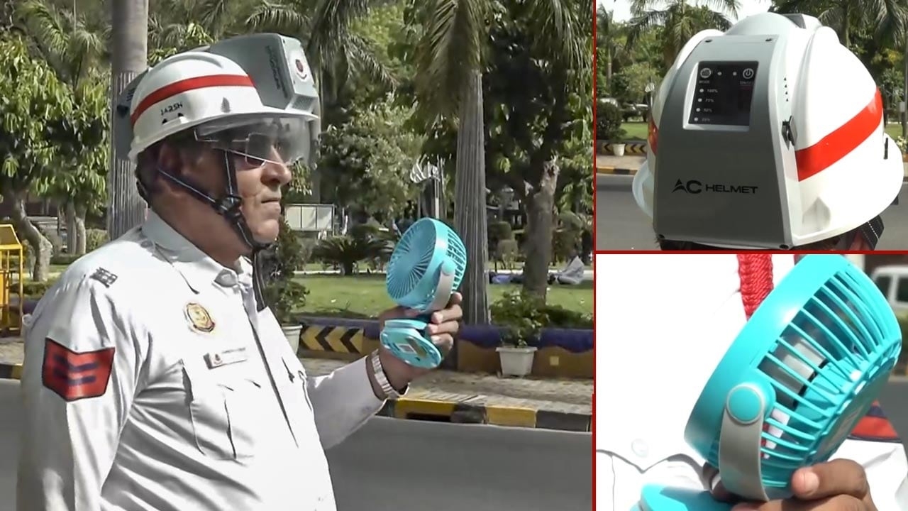 Delhi Traffic Police get AC helmets cooling gadgets amid heatwave