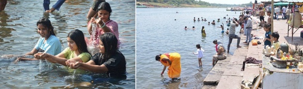 Devotees throng city’s ghats to take holy dip on Ganga Dussehra, Padmini Ekadashi
