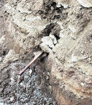 Pipeline burst during work 