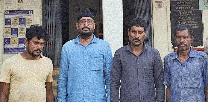 Four arrested for organised 